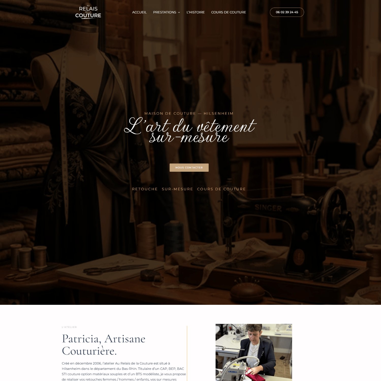 Capture du site Au Relais de la Couture