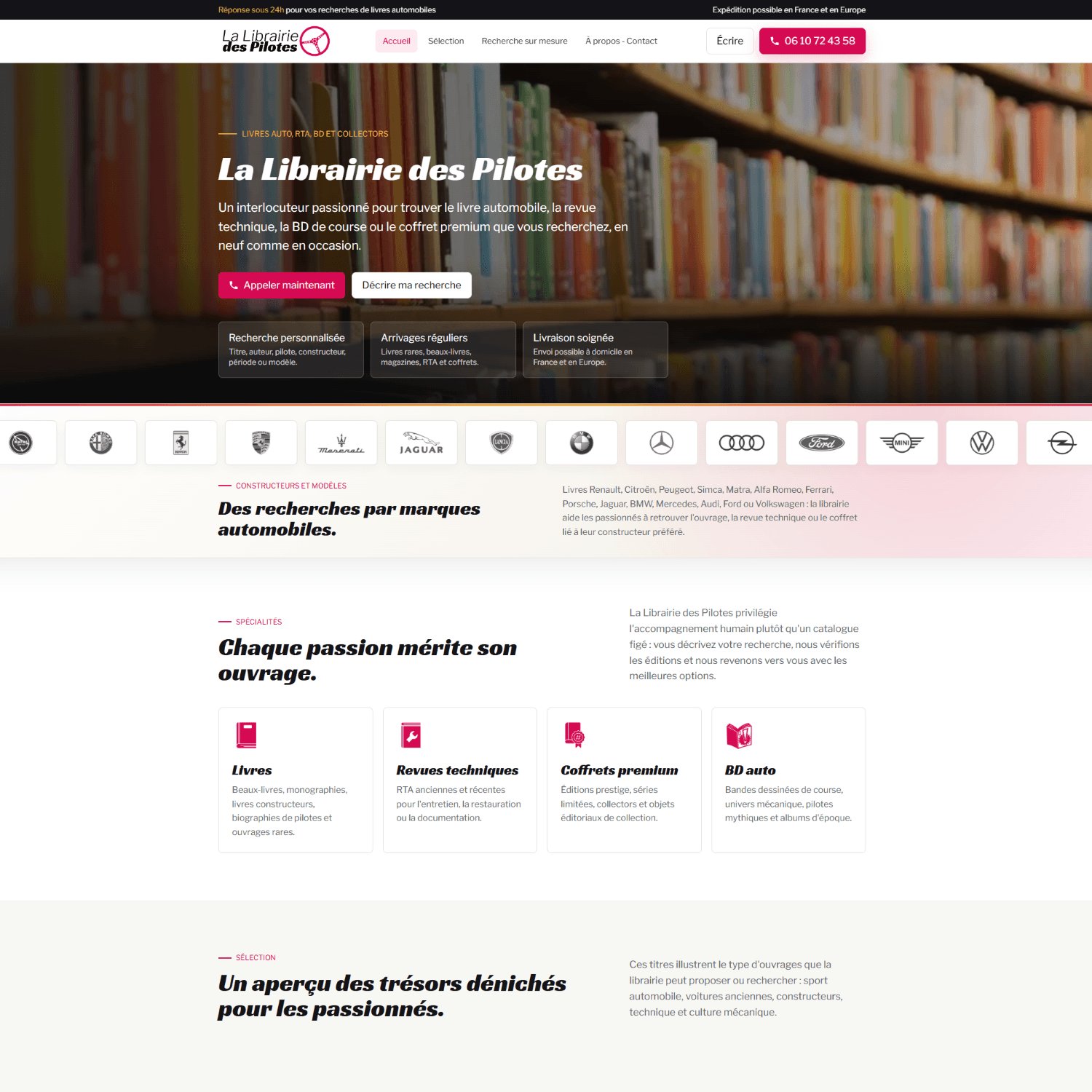 Capture du site La Librairie des Pilotes